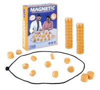 Jeu d'échecs magnétique générique, Jeu de stratégie Portable avec Plateau magnétique pour Enfants et Adultes, Jeu de société Familial avec Corde et Pierres pour Voyager et soirées Jeux