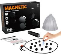 Jeu d'échecs magnétique générique, Jeu de stratégie Portable avec Plateau magnétique pour Enfants et Adultes, Jeu de société Familial avec Corde et Pierres pour Voyager et soirées Jeux