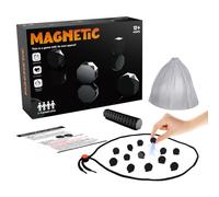 Jeu d'échecs magnétique - Jeu de Pierres magnétiques avec Ficelle - Jeu de stratégie magnétique Portable de Table avec 20 pièces d'échecs pour Enfants et Adultes - idéal pour Les Voyages