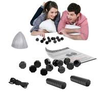 Jeu d'échecs Magnétique, Jeu Magnétique de Table, Jeu d'échecs Portable, Jeu Éducatif de Voyage pour Enfants et Adultes, Développe Pensée Logique, Jouet de Camping et de Table Familial-Noir