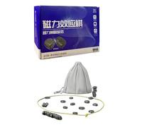 Jeu d'échecs magnétique portable avec aimant pour les voyages et le camping. Avec 20-40 pierres magnétiques comme cadeau pour les enfants de 9 à 14 ans. Comprend un jeu de puzzle Checkers de formes