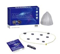 Jeu d'échecs magnétique portable avec aimant pour les voyages et le camping. Avec 40 pierres magnétiques comme cadeau pour les enfants de 9 à 14 ans. Comprend un jeu de puzzle Checkers de formes