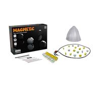 Jeu d'échecs magnétique portable avec aimant pour les voyages et le camping avec 40 pierres magnétiques comme cadeau pour les enfants de 9 à 14 ans Contient puzzle Checkers Jeu géométrique