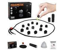 Jeu d'échecs magnétique Portable avec Aimant pour Les Voyages et Le Camping. avec magnétiques comme Cadeau pour Les Enfants de 9 à 14 Ans. Comprend Un Jeu de Puzzle Checkers de Formes