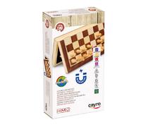 Cayro – Jeu d'échecs marqueté magnétique pliable – Bois certifié FSC – 30x30 cm