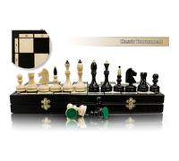 Jeu d'échecs - Master Of Chess - Haut de Gamme - Échiquier en acajou et sycomore - 32 pièces - 2 joueurs ou plus