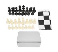 Jeu d'échecs médiéval en Plastique, 32 pièces, Jeu d'échecs Standard International avec échiquier pour la Maison, Les Voyages, l'école, Le café