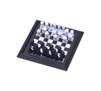 Jeu d'échecs miniature décoratif complet en métal et figurines pour maisons de poupées, jeu d'échecs orienté adulte avec pièces en métal