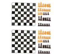 Jeu d'échecs pièces d'échecs Ensemble Portable Enfants Adultes Jouant Jeu d'échecs Jouet pour fêtes en Plein air Camping hôtels en Voyages 2 Ensemble