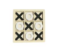 Jeu d'échecs Planche en Bois Tic Tac Toe, Jeu de Table, Jouet Classique for Famille, Puzzle for Enfants, Jouets éducatifs echiquier(Black and White)