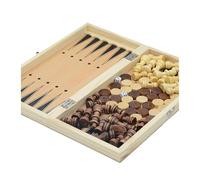 Jeu d'échecs pliable 3 en 1, jeu léger pour échecs, dames et backgammon