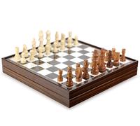 Jeu D'Échecs Pliable Premium Avec Des Pièces D'Échecs En Bois Massif
