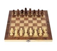 Jeu d'échecs portable en bois, plateau d'échecs magnétique en bois pour un jeu clair et stimulant la pensée logique.