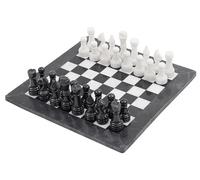 Jeu d'échecs Radicaln en marbre, 15 Pouces, Fait Main, Noir et Blanc, Classique, pour Adultes. Plateau de Jeu en marbre de Luxe et 32 pièces d'échecs.