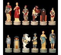 Jeu d'échecs Romains contre Grecs - Motifs anciens - 32 figurines jusqu'à 8