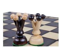 Jeu d'Echecs ROYAL en bois de charme, de taille moyenne (34 x 34cm) - Ensemble Complet