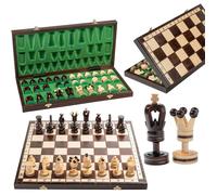 Jeu d'échecs - Royal - Grand Jeu en Bois - Échiquier de Luxe 50cm - Pièces en Sycomore - Pour Adultes