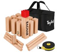 Toyfel Original Jeu de Kubb XXL en Bois Massif FSC® avec Sac de Transport