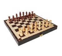 Jeu d'Échecs-VEVOR-Échiquier Magnétique Pliant Portable en Bois 2 Reines Supplémentaires-Dimensions de l'échiquier 29x29x7 cm
