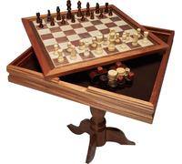 Jeu d'échecs VEVOR en bois, 650 x 650 x 675 mm Jeu d'échecs, Jeux d'échecs de bureau avec pièces d'échecs, Set d'échecs pour les activités familiales de fête, échecs de voyage, enfants, Chess Board