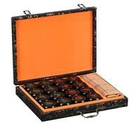 Jeu d'échecs Xiangqi for 2 Joueurs - Jeu de stratégie éducatif avec Coffret Cadeau et échiquier en Cuir(Purple Sandalwood,4.8cm/1.9in)