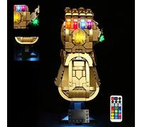 Jeu d'éclairage LED pour LEGO 76191 Marvel Le Gant de l’Infini -Thanos, Set d'éclairage LED de décoration pour Lego Thanos Gant avec télécommande RVB, base de couleur interchangeable (No Lego)
