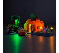 Jeu d'Éclairage LED pour Lego Minecraft The Pumpkin Farm 21248, Kit de Décoration DIY, Ensemble de Jouets Créatifs pour Enfants (Pas Lego)
