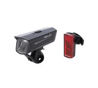 Jeu d'éclairage vélo LED XLC CL-S24 Proxima USB Noir 1 300 mAH
