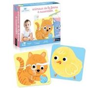 Nathan - Animaux de la Ferme à Assembler - Séparer, Assembler, Reconstituer des Images - Découvrir les Animaux de la Ferme - Jeu Educatif - A Partager en Famille - Dès 18 mois