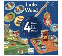 Set jeu de société LudoWood 4 en 1