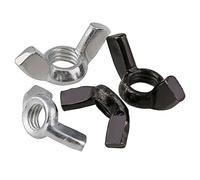 Jeu d'écrous à oreilles à serrer à la main, 10 pièces, M3 M4 M5 M6 M8 M10 M12, en acier au carbone, Options blanches et noires(Black,M10)