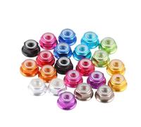 Jeu d'écrous à rivets en nylon à bride de 11 couleurs M2-M8, écrous de verrouillage hexagonaux en alliage d'aluminium(Gloden,M4 10PCS)