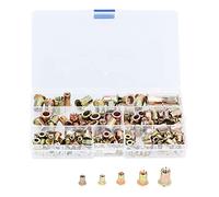 Jeu d'écrous à rivets, jeu d'inserts filetés de 165 pièces avec attaches à capuchon de traction M3 M4 M5 M6 M8 couleur en acier au carbone plaqué zinc pour les applications de