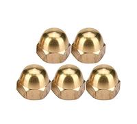 Jeu d'écrous borgnes en laiton, tête bombée écrous hexagonaux M8 10PCS pour fixation industrielle