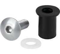 Jeu d'écrous caoutchoutés Vis et rondelles Lampa 5MA 10 pièces Argent