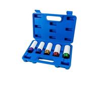 Jeu d'écrous d'entraînement 1/2 pouces, jeu de roues, jeu d'écrous à percussion, jeu d'écrous à paroi mince avec couleur(5pcs set)