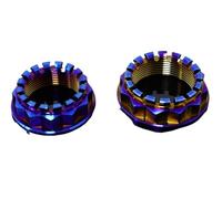 Jeu d'écrous en titane M25 M33 M38 for essieu avant et arrière(Rear Axle Nut 2pcs,Silver)