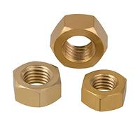 Jeu d'écrous hexagonaux en laiton - 1 à 50 pièces M1.4-M22, norme DIN934, grade 4.8. Écrous hexagonaux for une fixation sûre.(M1.6x50pcs)