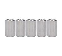 Jeu d'écrous-raccords hexagonaux de 5 pièces, vis à filetage fin métrique en acier inoxydable 304, jeu d'écrous de connexion pour boulons, goujons, vis à métaux, tiges filetées,