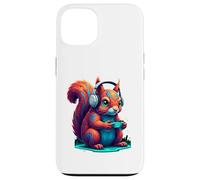 Jeu d'écureuil coloré avec Casque contrôleur Gamer Coque pour iPhone 13