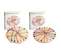 Jeu Défi Corde Stratégie - Jeu 23 Cm | Puzzle Bois - Casse-tête avec Nœuds Et Plateau Logique pour, Parfait pour Coordination, Voyage, Apprentissage Ludique Et Amusement Familial