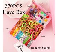 Jeu d'élastiques et de clips avec boîte-270pcs KP7832