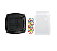 Jeu d'élimination de Balle, Jeu d'échecs Assorti, Jouet éducatif interactif pour Enfants, fête à la Maison, Plastique ABS, 48 Perles colorées, Durable et sûr