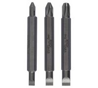 Bosch Embouts de tournevis doubles 60 mm S0.6x4.5/PH1/PH2/PH3 – Lot de 3