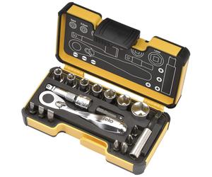 Jeu d'embouts à douille à cliquet Felo Mini XS Strongbox 18 pièces