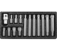 JEU D'EMBOUTS ASSORTIMENT D'EMBOUTS RIBE M6-M14 15 piÃ¨ces 1/2 pouce YT-0419