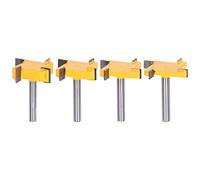 Jeu d'embouts de routeur de surface Spoilboard, outil de rainurage d'aplatissement de fente de feuillure à 4 cannelures, raboteuse à bois de 14 pouces/tige, coupe de précision