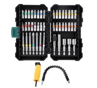 Jeu d'embouts de tournevis à percussion 44 pièces - Étoile hexagonale en acier allié Phillips fendu Tige hexagonale PZ 1/4" - Comprend un porte-embout et un adaptateur de douille