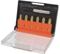 Jeu d'embouts de tournevis C.K en boîte d'embouts, 7 pièces, Pozidriv 1 x taille 1 et 3 ainsi que 4 x taille : 2 ainsi que 1 x magnétique (T4569TINC)
