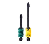 Jeu d'embouts de tournevis cruciformes à tige hexagonale antidérapante avec éjection magnétique à ressort pour une utilisation avec visseuses à percussion et outils manuels (65 mm et 90 mm)